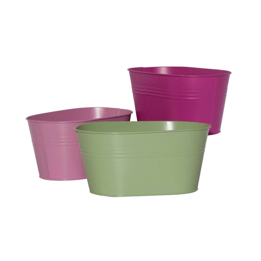 Link zu  Zink-Topf, oval, verschiedene Farben