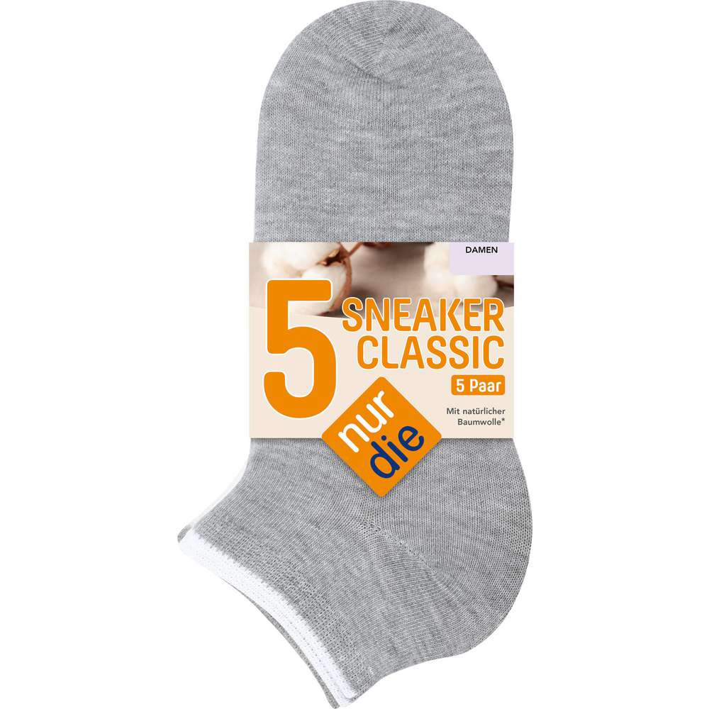 Link zu  Damen Sneaker Socken 5er Pack, grau/weiß, Gr. 35-38