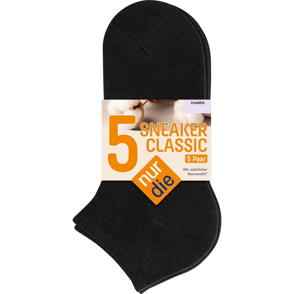 Link zu  Damen Sneaker Socken 5er Pack, schwarz, Gr. 39-42