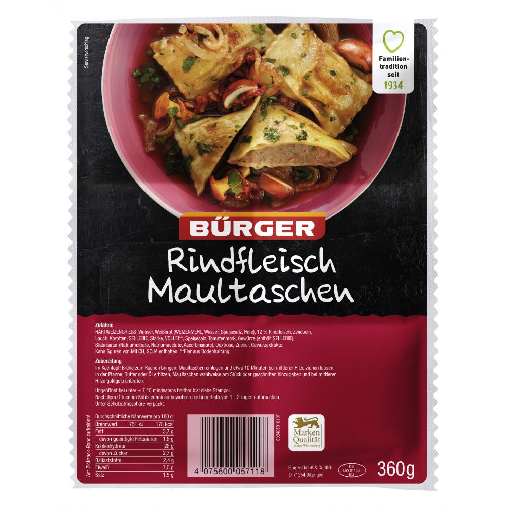 Link zu  Bürger Maultaschen, je 250–360 g
