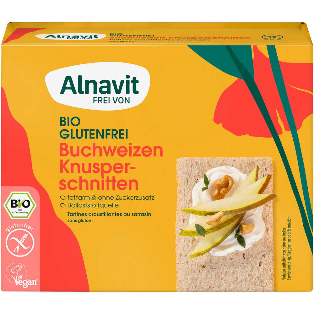 Link zu  Bio Buchweizen Knusperschnitten, glutenfrei