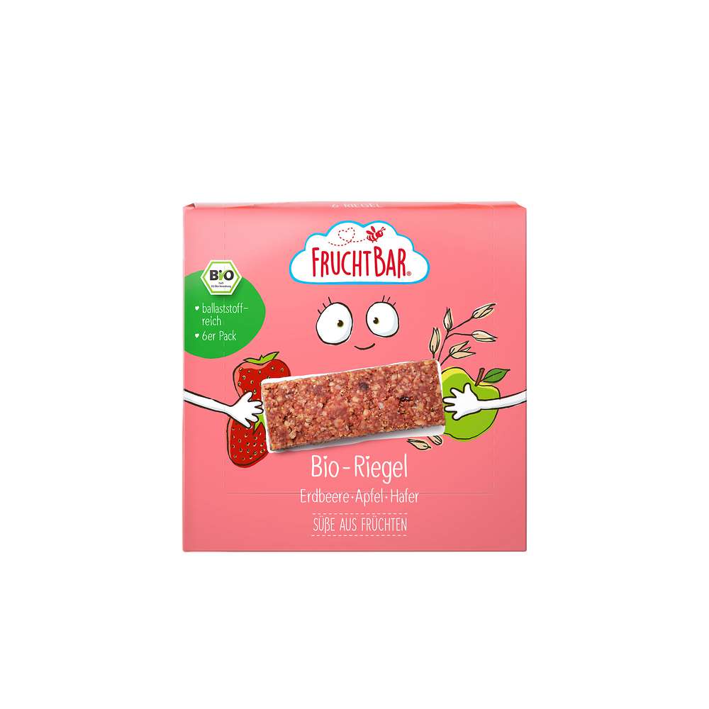 Link zu  Bio-Riegel, Erdbeere-Apfel-Hafer