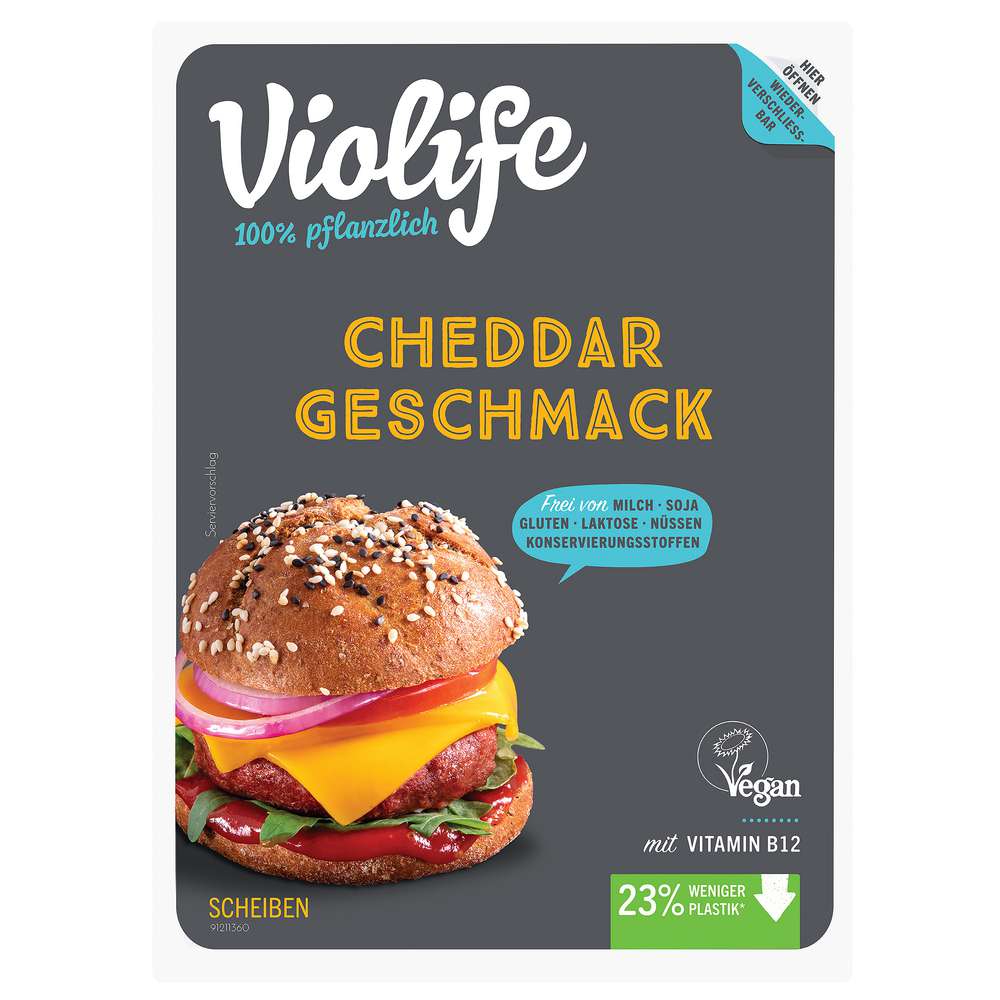 Link zu  Vegane Cheddar Scheiben Käseersatz