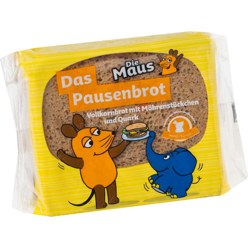 Link zu  Vollkornbrot mit Möhrenstückchen & Quark Das Pausenbrot