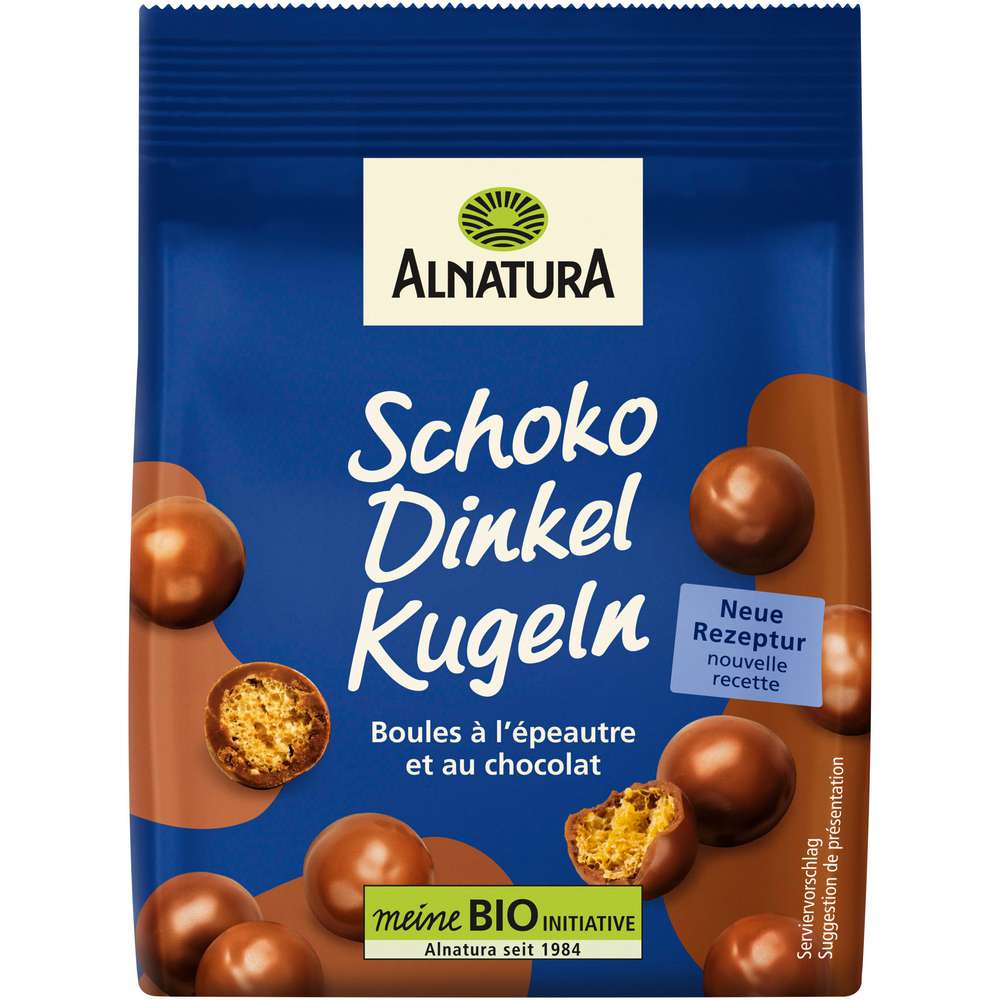 Link zu  Bio Schoko-Dinkelkugeln Vollmilch