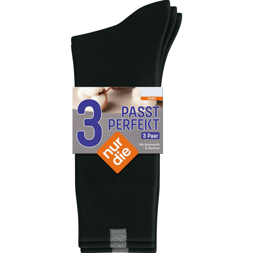 Link zu  Herren Socken 3er Pack schwarz, Gr. 43-46