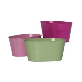 Link zu  Zink-Topf, oval, verschiedene Farben