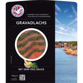 Link zu  Gravadlachs mit Senf-Dill-Sauce