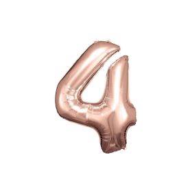 Link zu  Folienballon Roségold, große Nummer 4