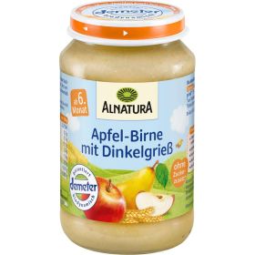 Link zu  Babynahrung Apfel-Birne mit Dinkelgrieß, ab 6. Monat