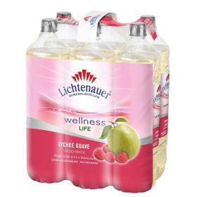 Link zu  Wasser mit Geschmack, Wellness Life, Lychee-Guave-Geschmack (6x 1,500 Liter)