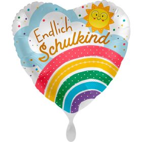 Link zu  Folienballon Endlich Schulkind Regenbogen