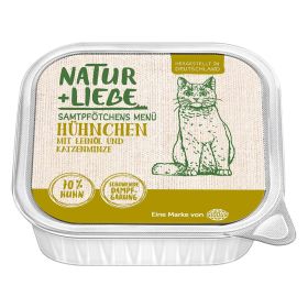 Link zu  Katzen Nassfutter mit Huhn, Leinöl und Katzenminze