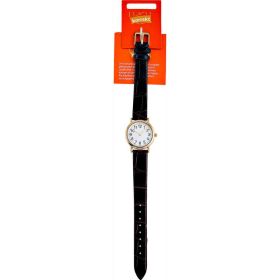 Link zu  Damenarmbanduhr gold-schwarz, Zahlenblatt weiß