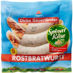 Link zu  Rostbratwurst mit Käse-Spinat