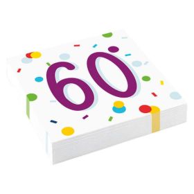 Link zu  Servietten, 60 Birthday, Confetti