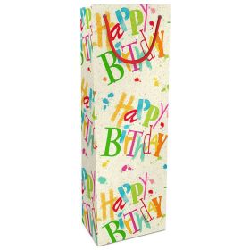 Link zu  Geschenktasche Flasche Graspapier 12x36x10cm
