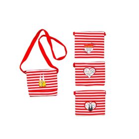 Link zu  Schultertasche, rot-weiß mit verschiedenen Motiven