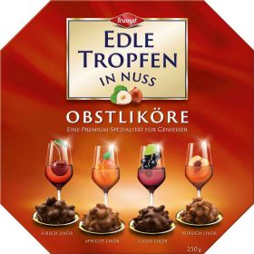 Link zu  Pralinen Edle Tropfen in Nuss: Obstlikör