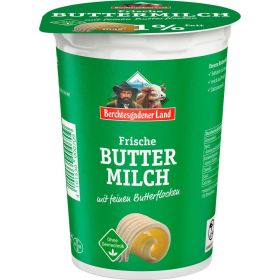 Link zu  Berchtesgadener Land  Buttermilch 1 % Fett oder Buttermilch mit Butterflocken 0,8 % Fett oder Kefir 1,5 % Fett,, je 500 g