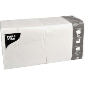 Link zu  500 Servietten, weiß, 33 x 33 cm, 1-lagig, 1/4 Falz