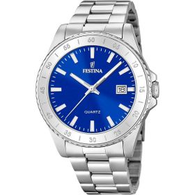 Link zu  Damen-Armbanduhr, F20428/C silber/blau