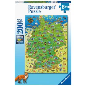 Link zu  Puzzle 200 Teile, Bunte Deutschlandkarte