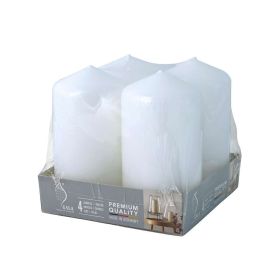 Link zu  Stumpenkerzen 4er Pack, weiß