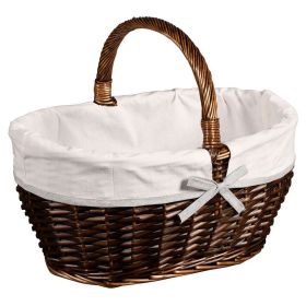 Link zu  Einkaufskorb mit Textilfutter, braun