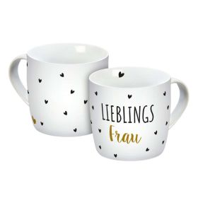 Link zu  Tasse Lieblingsfrau, weiß Herzen