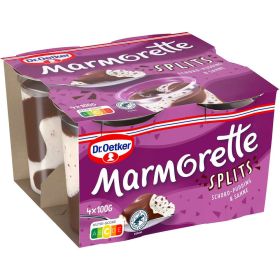 Link zu  Pudding Marmorette Splits, Schoko-Sahne  4 x 100g