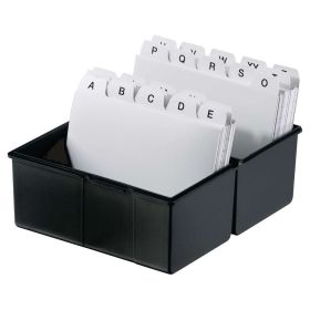 Link zu  Karteibox, A6, schwarz, A-Z Register