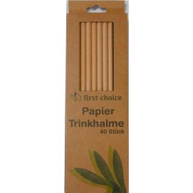 Link zu  Papier Trinkhalm natur 40 Stück