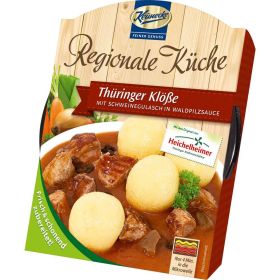 Link zu  Thüringer Klöße Regionale Küche mit Schweinegulasch