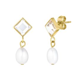 Link zu  Ohrhänger aus Edelstahl mit SWZuchtperle