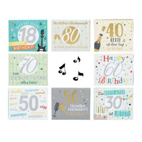 Link zu  Geburtstagskarten mit Zahlen und Musik, sortiert