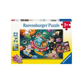 Link zu  Puzzle 2 x 12 Teile, Tiere im Weltall