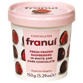 Link zu  Gefrorene Himbeeren in dunkler Schokolade