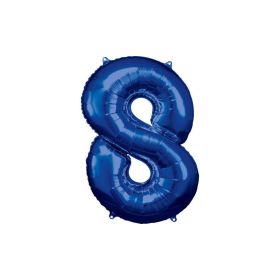 Link zu  Folienballon blau, große Nummer 8