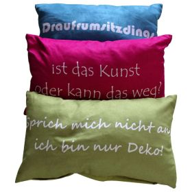 Link zu  Kissen mit Sprüchen, sortiert