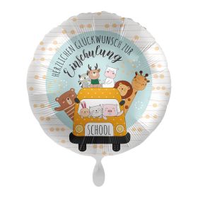 Link zu  Folienballon Einschulung Schulbus Happy Animals