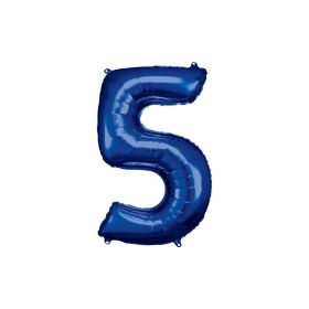Link zu  Folienballon blau, große Nummer 5