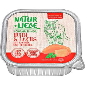 Link zu  Katzen-Nassfutter mit Huhn, Lachs, Lachsöl und Petersilie