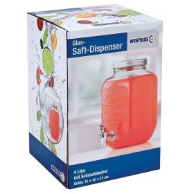 Link zu  Glas-Saft-Dispenser, 4 Liter mit Schraubdeckel