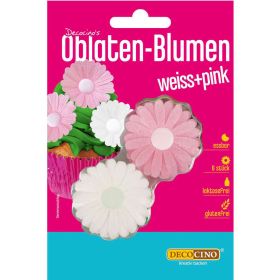 Link zu  Oblaten Blumen, pink/weiß