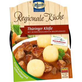 Link zu  Thüringer Klöße Regionale Küche mit Schweinegulasch