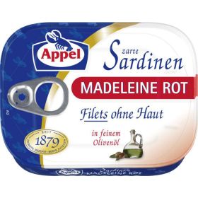 Link zu  Zarte Sardinen Madeleine rot Filets