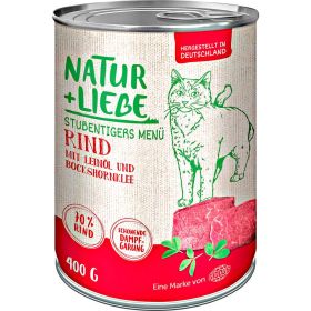 Link zu  Katzen-Nassfutter Stubentigers Menü, Rind/Leinöl/Bockshornklee