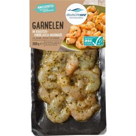 Link zu  Garnelen in Kräuter-Knoblauch Ölmarinade