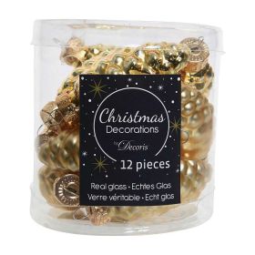 Link zu  Weihnachts-Zapfen Glas, Gold, 6cm